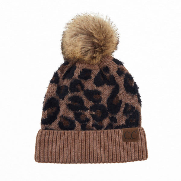 CC Beanie Leopard Winter Hat