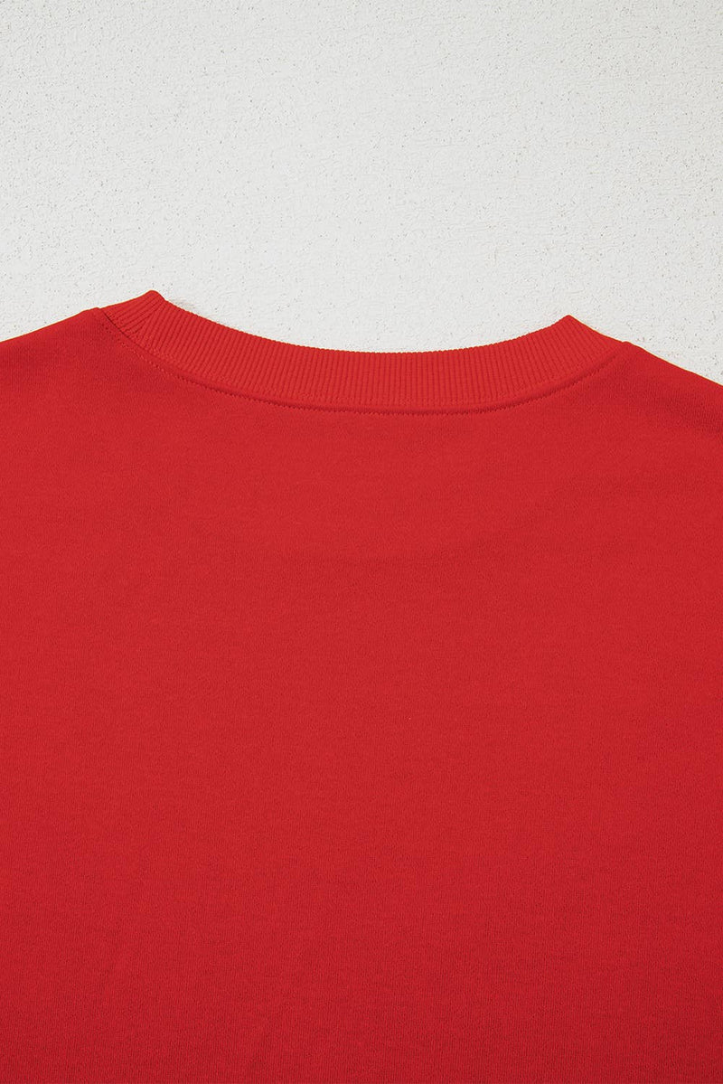 Varsity Striped Detail Drop Shoulder Oversized Sweatshirt