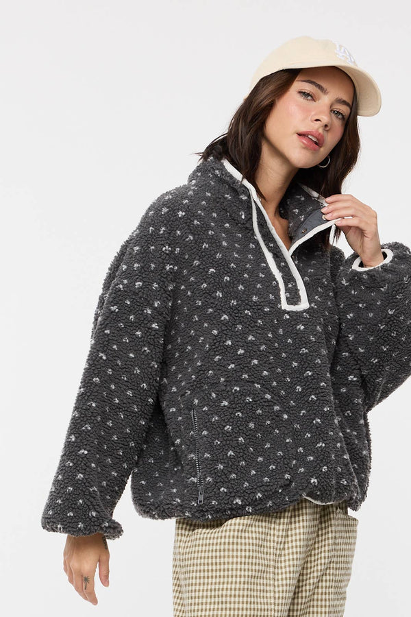 HEART SHERPA FLEECE PULLOVER / WL25-11073