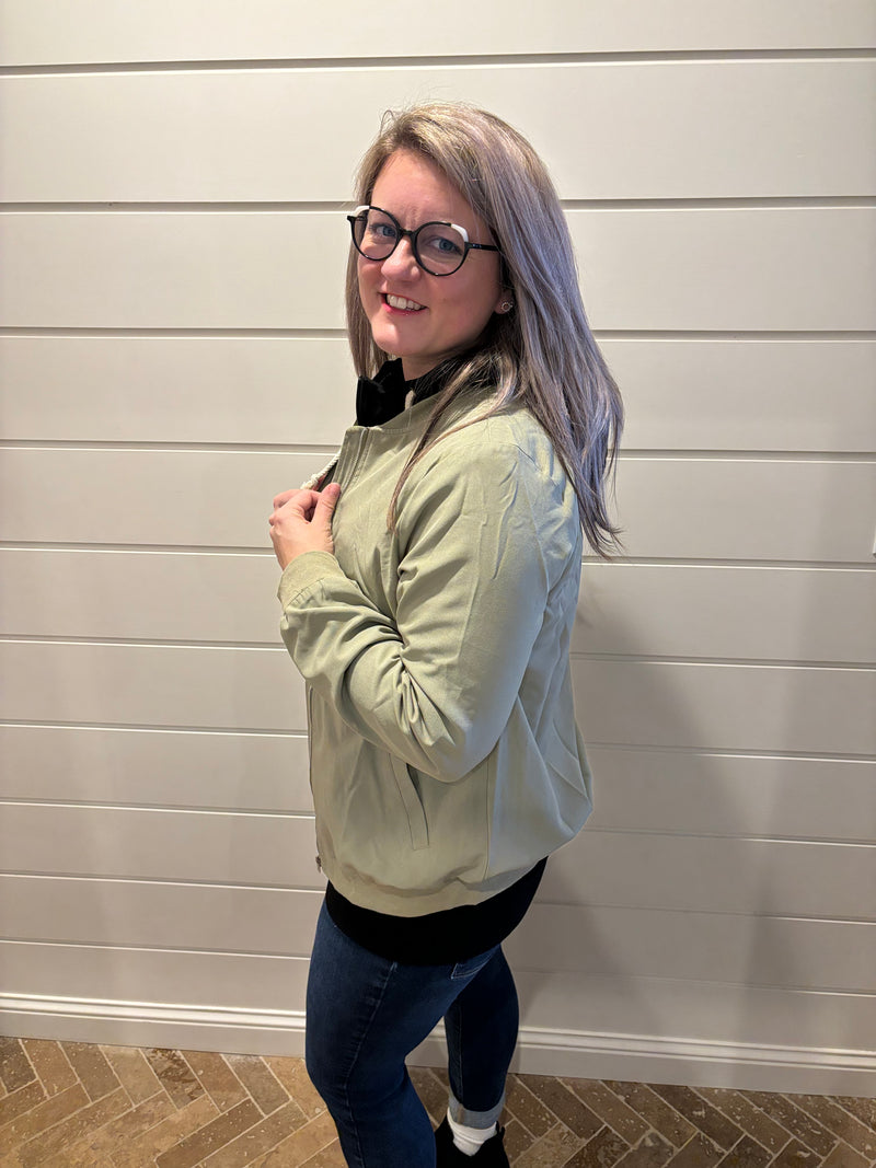 Ampersand NEW ATS Click image to zoom bomber jacker- sage green