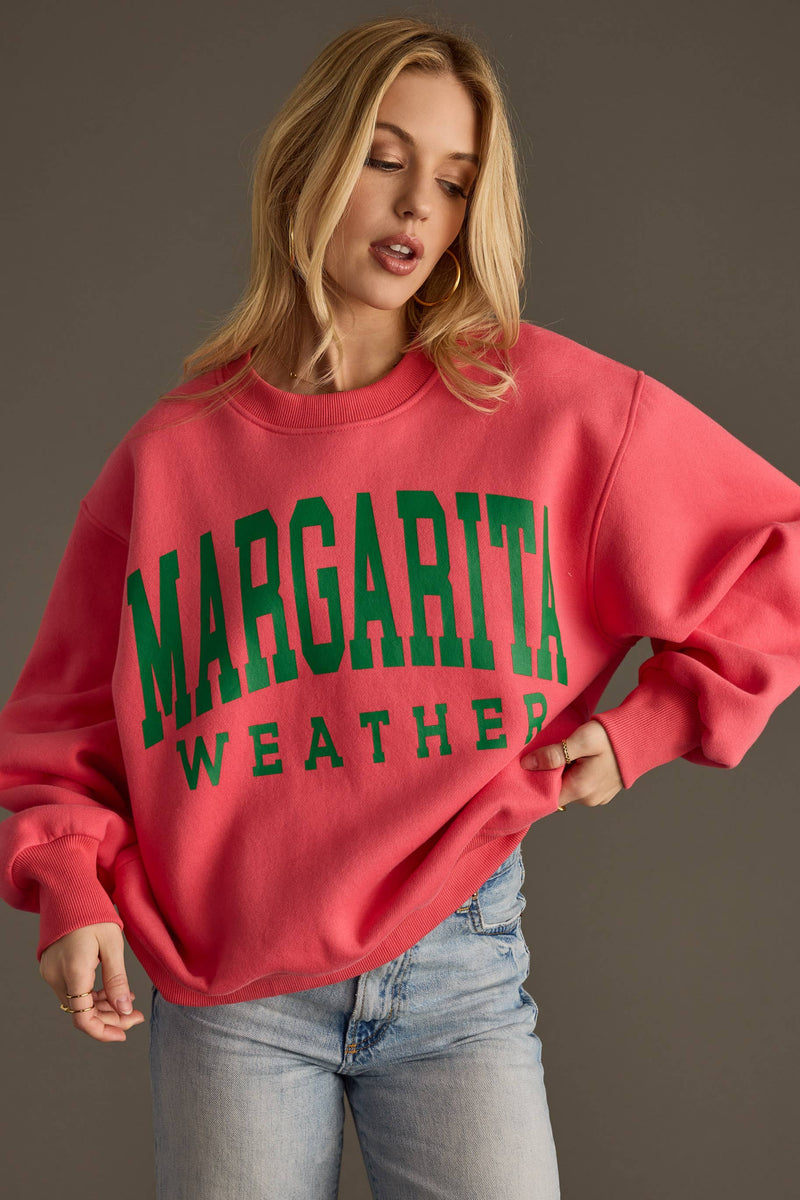 Coral Margarita Weather Sweatshirt