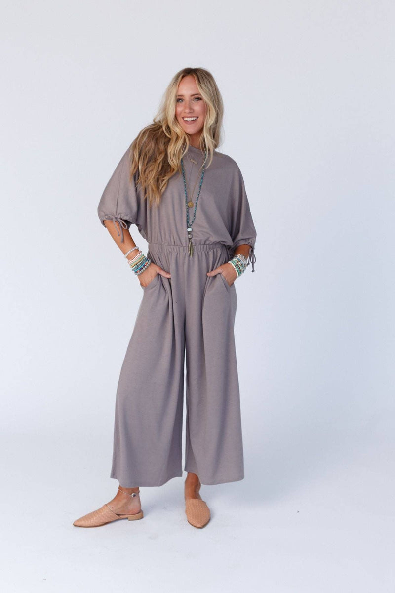 Carolina Comfy Wide Leg Jumpsuit - Coco