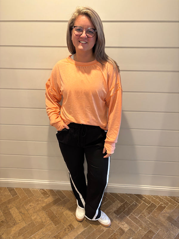 Cut-Out Backless Long Sleeve Sports Sweatshirt