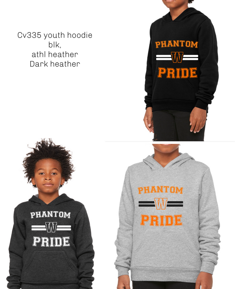 WDP BELLAS CANVAS PRIDE YOUTH HOODIE