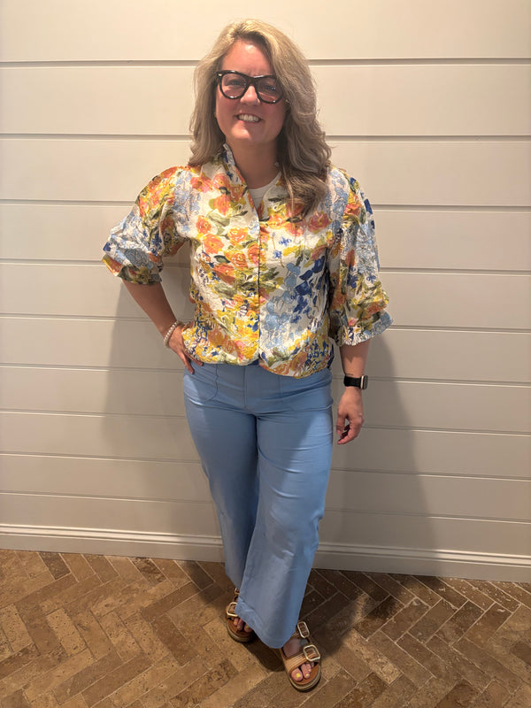 Floral Button Down
