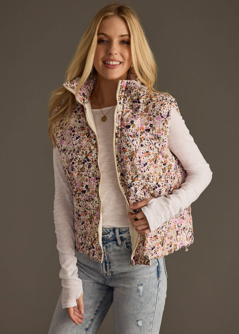 Multicolored Floral Vest