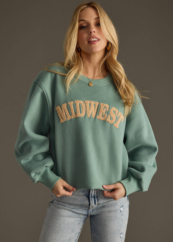 Dusty Teal Midwest Sweatshirt