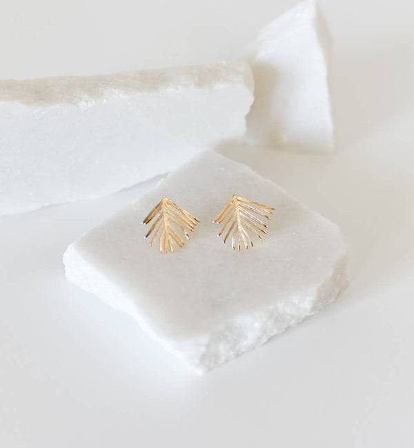 The Ada 18k gold plated stud earrings- hypoallergenic