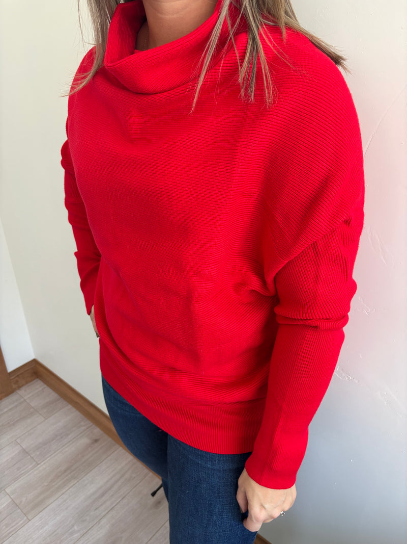 SLOUCH NECK DOLMAN PULLOVER