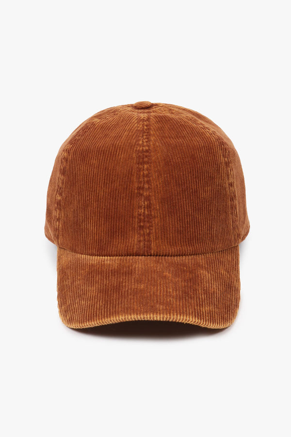 Solid Acid Wash Cotton Corduroy Fall Winter Baseball Cap