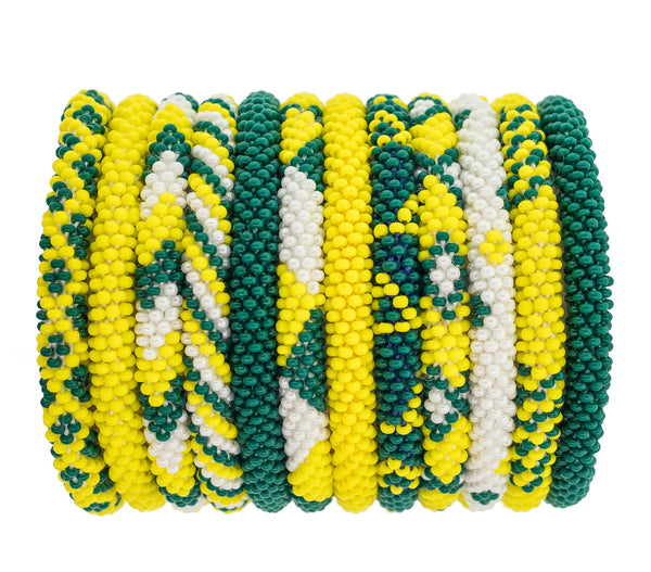 Roll-On® Bracelet Yellow and Green - Set of 12