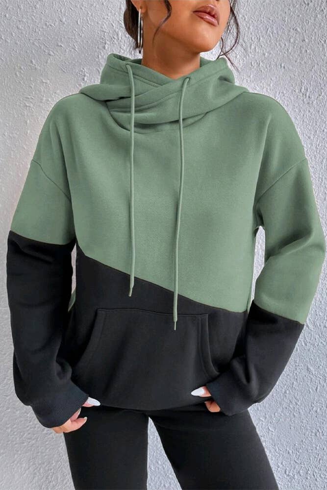 Colorblock Hoodie Sweatshirt ZK2077