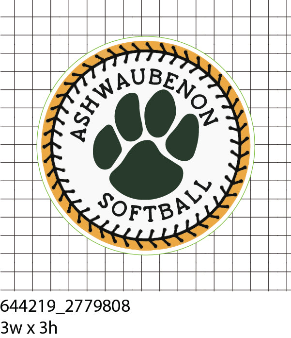 AGSA Ashwaubenon Softball Sticker