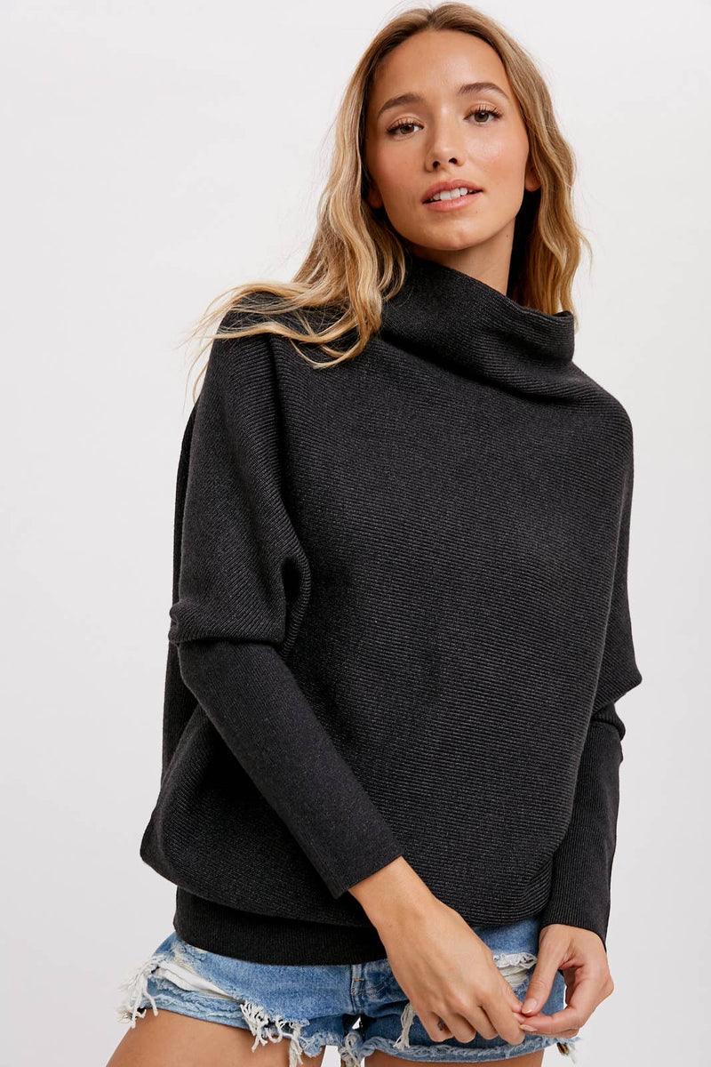 SLOUCH NECK DOLMAN PULLOVER