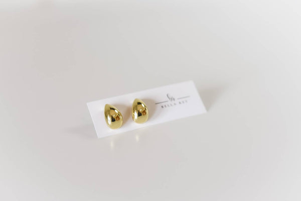 The Olivia teardrop gold plated stud earrings