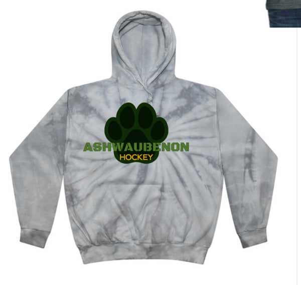 Ash Hockey Adult Colortone Tie Dye Hoodie