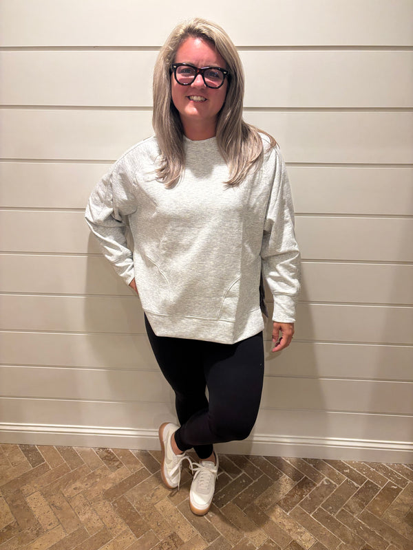 Scruba Round Neck Pullover w/Slits
