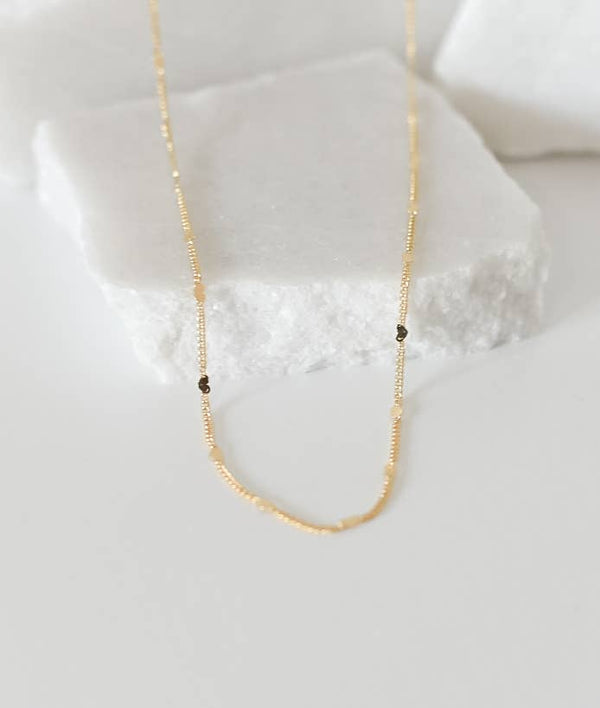 The Corley dainty heart necklace 18k gold plated