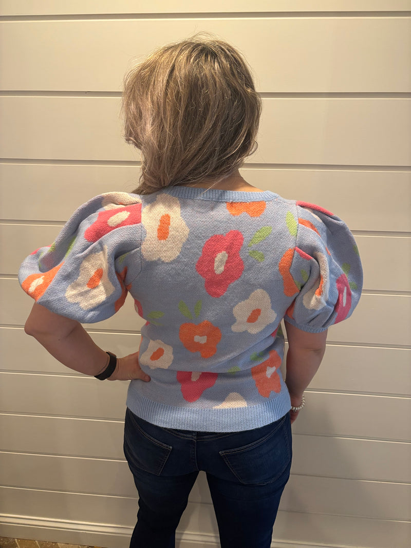 Floral Puff Sleeve