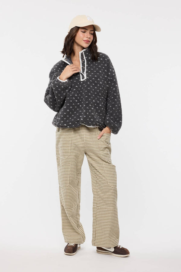 HEART SHERPA FLEECE PULLOVER / WL25-11073