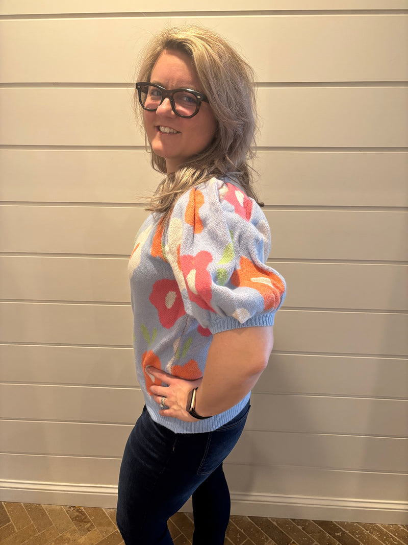 Floral Puff Sleeve