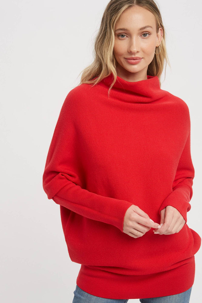 SLOUCH NECK DOLMAN PULLOVER