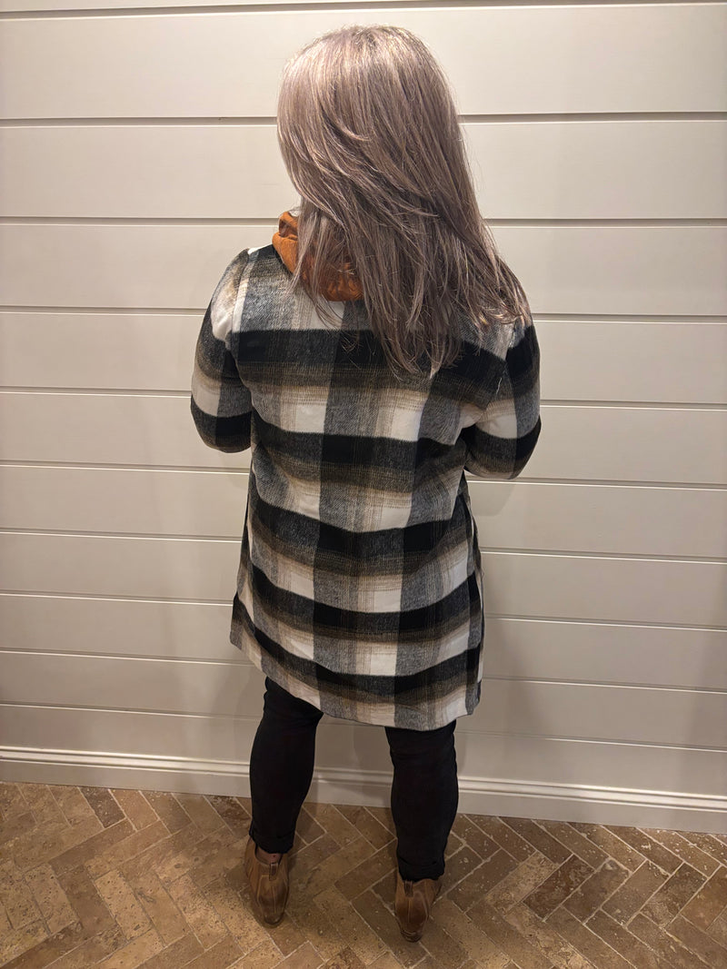 Long Plaid Coat