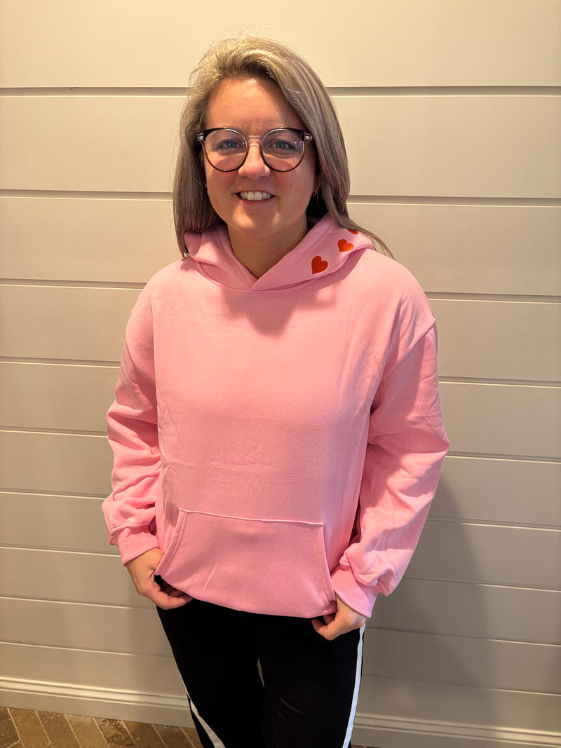 Chasing Sunset & Waves Embroidered fleece oversized Hoodie