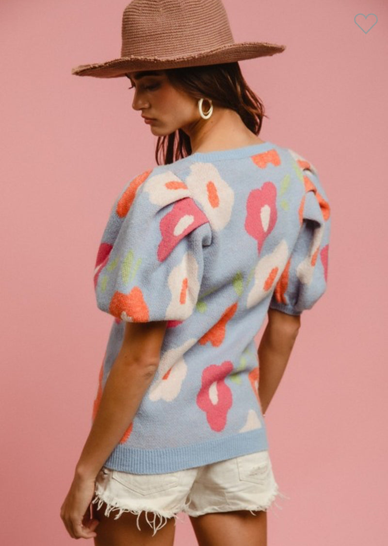 Floral Puff Sleeve