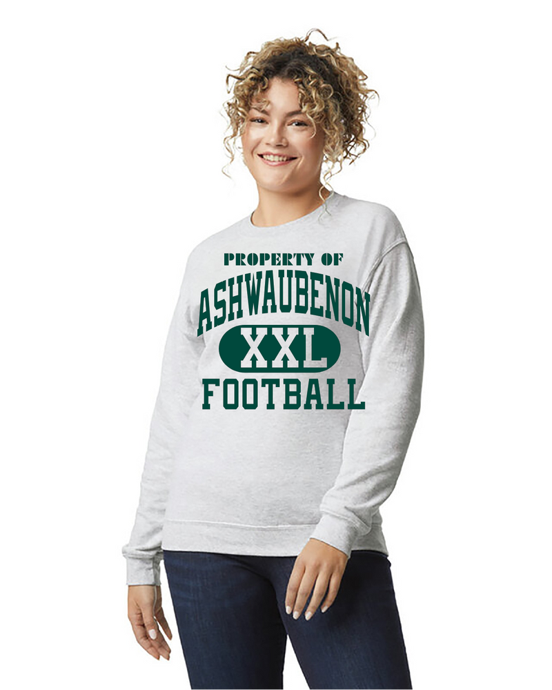 Ash Football Gildan Crew XXL