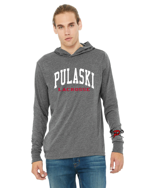 Pulaski Lacrosse  BELLA CANVAS Lightweight Tee Hoodie