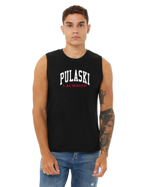 Pulaski Lacrosse BELLA+CANVAS® 3483 Unisex Jersey Muscle Tank CV252