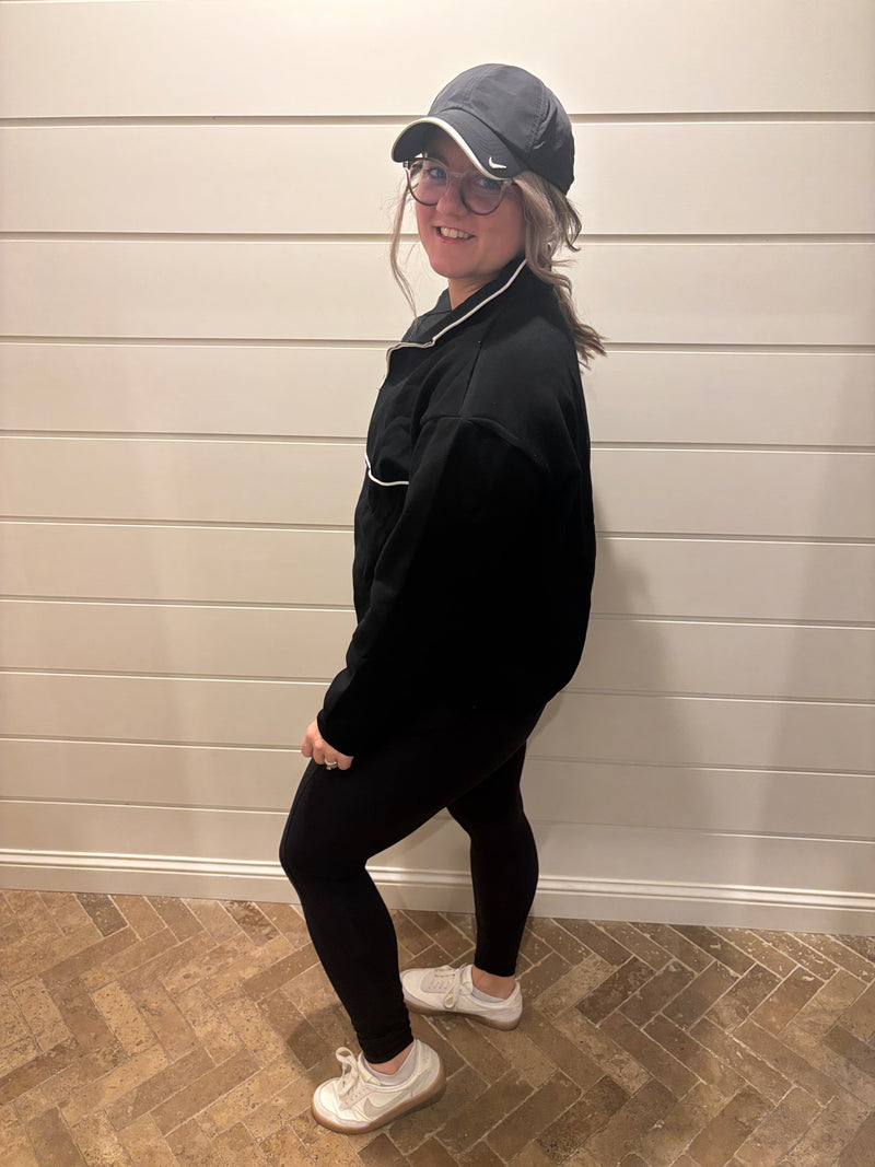 Alpine Half Zipped Collar Contrast Sweatshirt