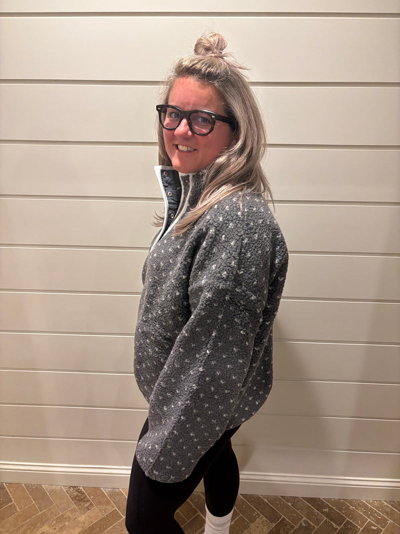 HEART SHERPA FLEECE PULLOVER / WL25-11073