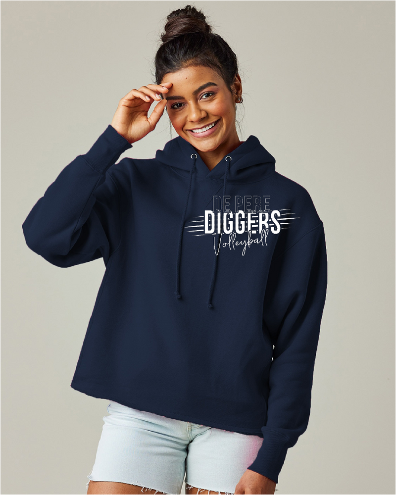 De Pere Diggers Enza Heavyweight Boxy Pullover Navy