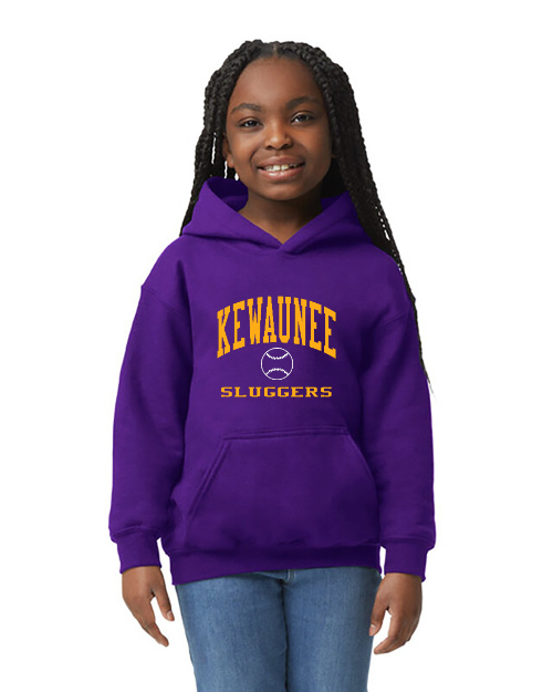 Copy of Kewaunee Gildan Heavy Blend Youth & Adult Hoodie Sluggers Purple - GD344