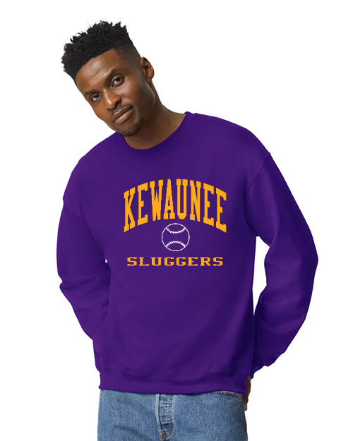 Copy of Kewaunee Sluggers Adult  Gildan Crew - Purple