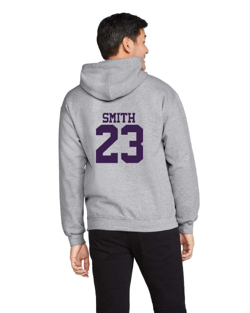 Kewaunee Gildan Softstyle® Youth & Adult  Midweight Fleece Hoodie Sluggers Gray - GDFS500 Home Plate