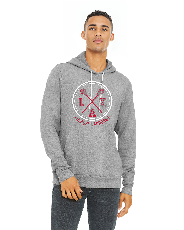 Pulaski Lacrosse BELLA + CANVAS Youth & Adult Hoodie Circle