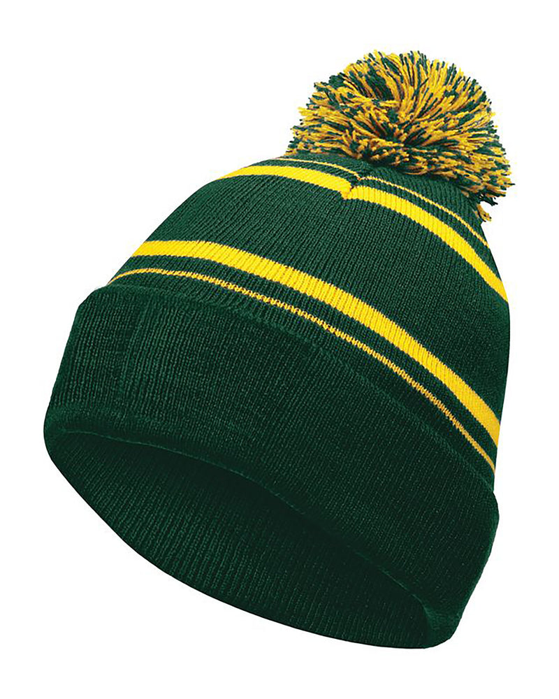 Homecoming Beanie - Green & Yellow