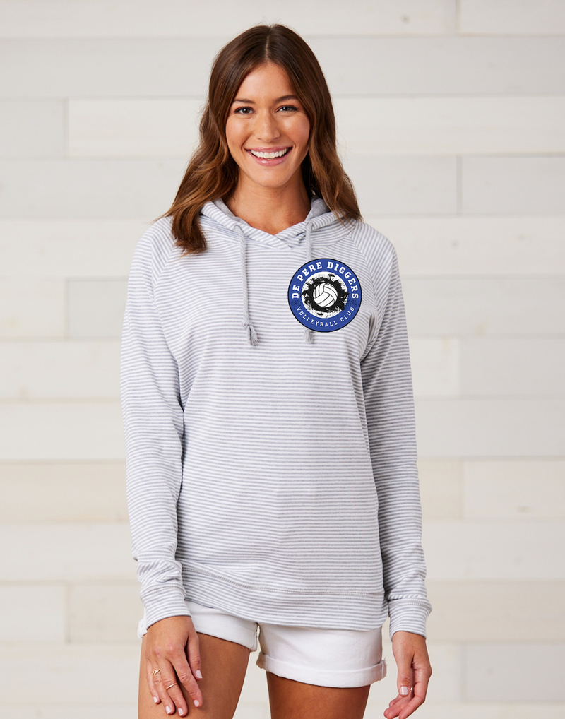 De Pere Diggers light pullover hoodie stripe