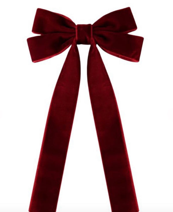 Velvet Ribbon Bow Hair Clips