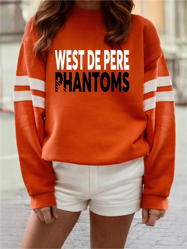 Varsity Striped Detail Drop Shoulder Oversized Sweatshirt