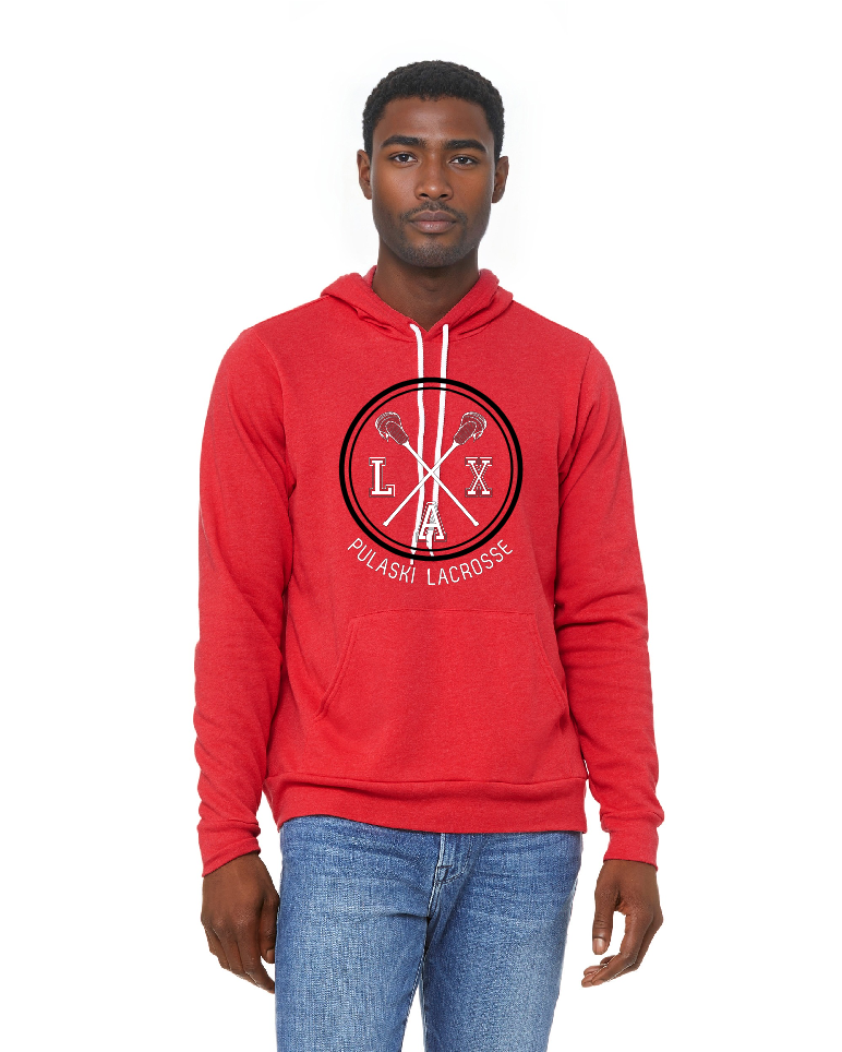 Pulaski Lacrosse BELLA + CANVAS Youth & Adult Hoodie Circle