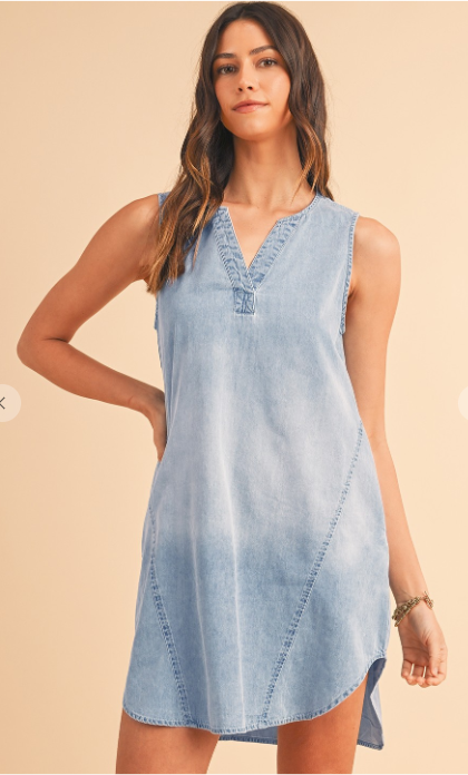 Light Wash Chambray Dress