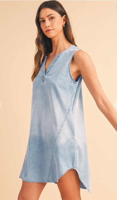 Light Wash Chambray Dress