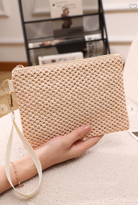 Woven Zipper Handbag