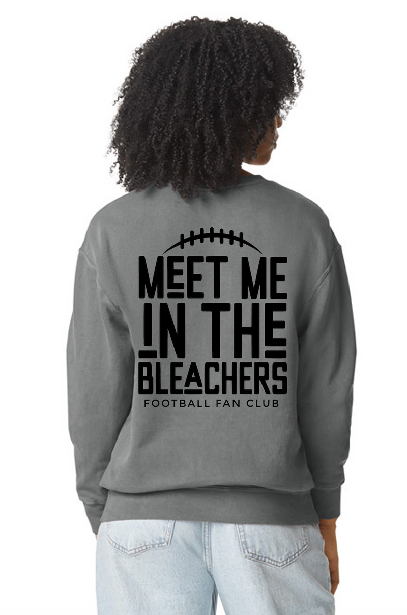 Ash Football Comfort Colors Crew Sweatshirt Bleachers