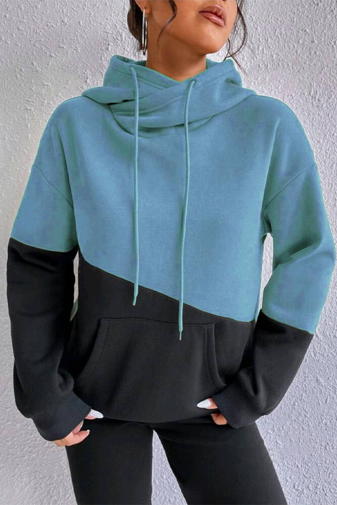 Colorblock Hoodie Sweatshirt ZK2077