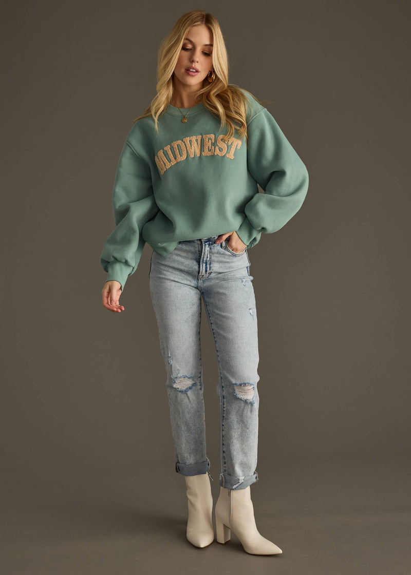 Dusty Teal Midwest Sweatshirt